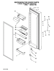 06 - Refrigerator Door Parts parts for Whirlpool Refrigerator 7GS6SHEXPQ03 from AppliancePartsPros.com