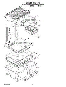05 - Shelf Parts, Optional Parts parts for Whirlpool Refrigerator ET8FTEXRB02 from AppliancePartsPros.com