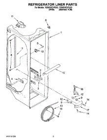 02 - Refrigerator Liner Parts parts for Whirlpool Refrigerator 7GS6SHEXPL03 from AppliancePartsPros.com