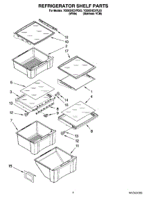 03 - Refrigerator Shelf Parts parts for Whirlpool Refrigerator 7GS6SHEXPL03 from AppliancePartsPros.com