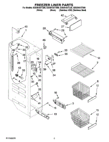 04 - Freezer Liner Parts parts for Whirlpool Refrigerator GS5SHAXTL00 from AppliancePartsPros.com