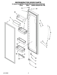 06 - Refrigerator Door Parts parts for Whirlpool Refrigerator GC3JHAXTS00 from AppliancePartsPros.com