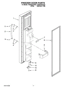 07 - Freezer Door Parts parts for Whirlpool Refrigerator 7GS6SHEXPL03 from AppliancePartsPros.com