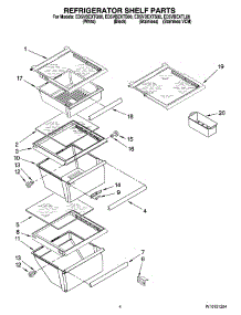 03 - Refrigerator Shelf Parts parts for Whirlpool Refrigerator ED5VBEXTS00 from AppliancePartsPros.com