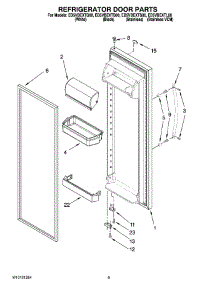 06 - Refrigerator Door Parts parts for Whirlpool Refrigerator ED5VBEXTS00 from AppliancePartsPros.com