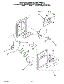 08 - Dispenser Front Parts parts for Whirlpool Refrigerator ED5VHEXTS01 from AppliancePartsPros.com