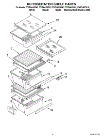 03 - Refrigerator Shelf Parts parts for Whirlpool Refrigerator ED5FHAXSL02 from AppliancePartsPros.com