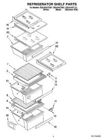 03 - Refrigerator Shelf Parts parts for Whirlpool Refrigerator ED5JVAXTB01 from AppliancePartsPros.com