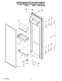 06 - Refrigerator Door Parts parts for Whirlpool Refrigerator ED5JVAXTB01 from AppliancePartsPros.com