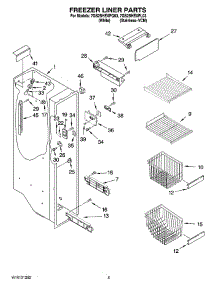 04 - Freezer Liner Parts parts for Whirlpool Refrigerator 7GS2SHEXPL03 from AppliancePartsPros.com