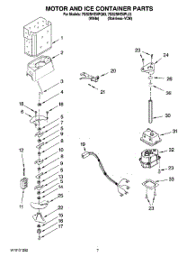 05 - Motor And Ice Container Parts parts for Whirlpool Refrigerator 7GS2SHEXPL03 from AppliancePartsPros.com