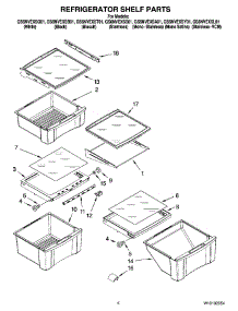 03 - Refrigerator Shelf Parts parts for Whirlpool Refrigerator GS6NVEXSY01 from AppliancePartsPros.com