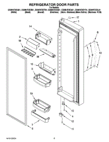 06 - Refrigerator Door Parts parts for Whirlpool Refrigerator GS6NVEXSY01 from AppliancePartsPros.com