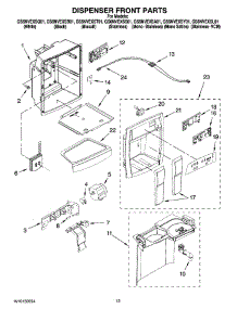 08 - Dispenser Front Parts parts for Whirlpool Refrigerator GS6NVEXSY01 from AppliancePartsPros.com