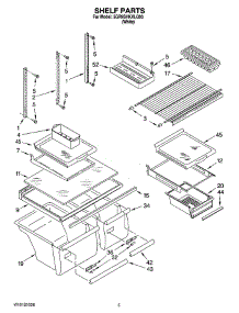 03 - Shelf Parts parts for Whirlpool Refrigerator 5GR9SHKXLQ03 from AppliancePartsPros.com