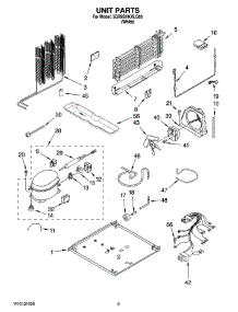 05 - Unit Parts parts for Whirlpool Refrigerator 5GR9SHKXLQ03 from AppliancePartsPros.com