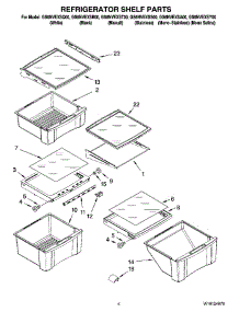 03 - Refrigerator Shelf Parts parts for Whirlpool Refrigerator GS6NVEXSQ00 from AppliancePartsPros.com