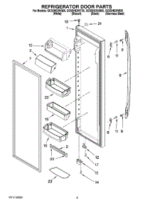 06 - Refrigerator Door Parts parts for Whirlpool Refrigerator GC5SHEXNQ05 from AppliancePartsPros.com