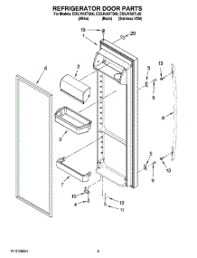 06 - Refrigerator Door Parts parts for Whirlpool Refrigerator ED5JVAXTB00 from AppliancePartsPros.com