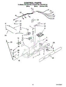10 - Control Parts parts for Whirlpool Refrigerator ED5JVAXTB00 from AppliancePartsPros.com