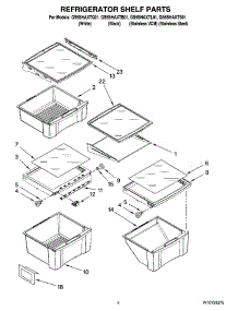 03 - Refrigerator Shelf Parts parts for Whirlpool Refrigerator GS5SHAXTS01 from AppliancePartsPros.com