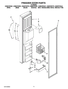 07 - Freezer Door Parts parts for Whirlpool Refrigerator GS6NVEXSQ01 from AppliancePartsPros.com