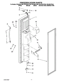 07 - Freezer Door Parts parts for Whirlpool Refrigerator ED5JHAXTQ00 from AppliancePartsPros.com