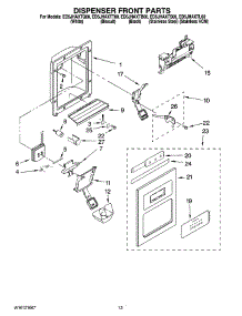 08 - Dispenser Front Parts parts for Whirlpool Refrigerator ED5JHAXTQ00 from AppliancePartsPros.com