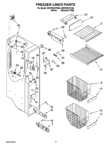 04 - Freezer Liner Parts parts for Whirlpool Refrigerator GD5YHAXTL00 from AppliancePartsPros.com