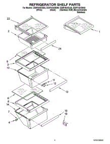 03 - Refrigerator Shelf Parts parts for Whirlpool Refrigerator ES2FHAXSB02 from AppliancePartsPros.com