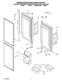 04 - Refrigerator Door Parts parts for Whirlpool Refrigerator GX5SHTXTT00 from AppliancePartsPros.com