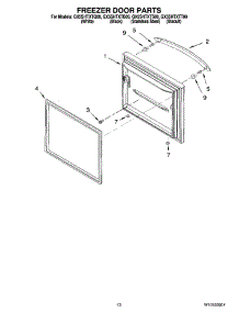 07 - Freezer Door Parts parts for Whirlpool Refrigerator GX5SHTXTT00 from AppliancePartsPros.com