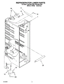 02 - Refrigerator Liner Parts parts for Whirlpool Refrigerator ED2HHKXTS00 from AppliancePartsPros.com