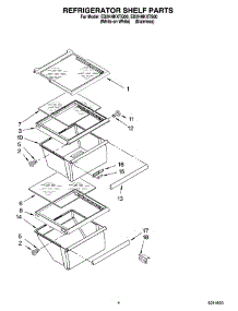 03 - Refrigerator Shelf Parts parts for Whirlpool Refrigerator ED2HHKXTS00 from AppliancePartsPros.com