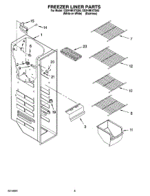 04 - Freezer Liner Parts parts for Whirlpool Refrigerator ED2HHKXTS00 from AppliancePartsPros.com