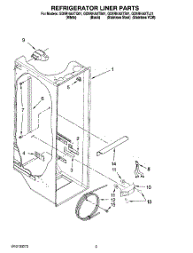 02 - Refrigerator Liner Parts parts for Whirlpool Refrigerator GD5RHAXTS01 from AppliancePartsPros.com
