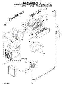 12 - Icemaker Parts, Optional Parts (Not Included) parts for Whirlpool Refrigerator GC3JHAXTQ01 from AppliancePartsPros.com