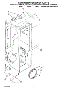 02 - Refrigerator Liner Parts parts for Whirlpool Refrigerator ED5FHAXSS02 from AppliancePartsPros.com