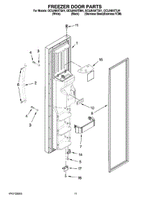 07 - Freezer Door Parts parts for Whirlpool Refrigerator GC3JHAXTS01 from AppliancePartsPros.com