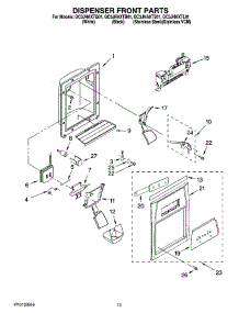08 - Dispenser Front Parts parts for Whirlpool Refrigerator GC3JHAXTS01 from AppliancePartsPros.com