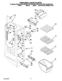 04 - Freezer Liner Parts parts for Whirlpool Refrigerator ED5JHAXTB00 from AppliancePartsPros.com