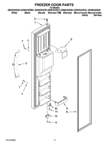07 - Freezer Door Parts parts for Whirlpool Refrigerator GD5NVAXSL01 from AppliancePartsPros.com
