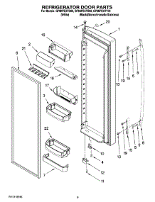 06 - Refrigerator Door Parts parts for Whirlpool Refrigerator GF6NFEXTY00 from AppliancePartsPros.com