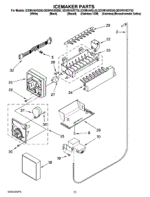 12 - Icemaker Parts, Optional Parts (Not Included) parts for Whirlpool Refrigerator GD5NVAXSQ00 from AppliancePartsPros.com