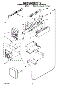 12 - Icemaker Parts, Optional Parts (Not Included) parts for Whirlpool Refrigerator GF6NFEXTY00 from AppliancePartsPros.com
