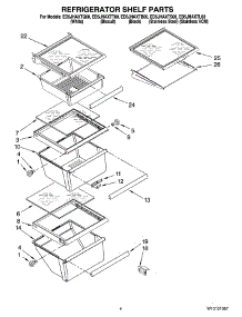 03 - Refrigerator Shelf Parts parts for Whirlpool Refrigerator ED5JHAXTT00 from AppliancePartsPros.com
