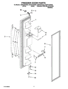 07 - Freezer Door Parts parts for Whirlpool Refrigerator ES2FHAXSA02 from AppliancePartsPros.com