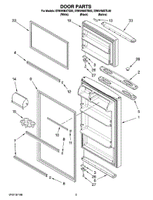02 - Door Parts parts for Whirlpool Refrigerator ER8VHMXTB00 from AppliancePartsPros.com