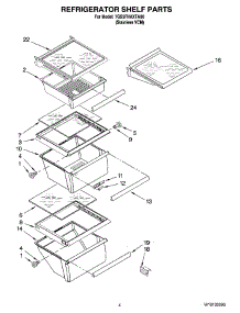 03 - Refrigerator Shelf Parts parts for Whirlpool Refrigerator 7GS5FHAXTA00 from AppliancePartsPros.com
