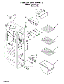 04 - Freezer Liner Parts parts for Whirlpool Refrigerator 7GS5FHAXTA00 from AppliancePartsPros.com
